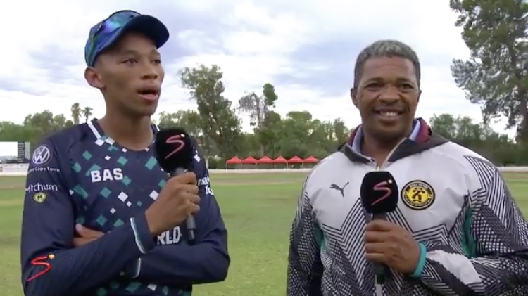 Makhaya Ntini can’t stop smiling after Thando Ntini’s debut