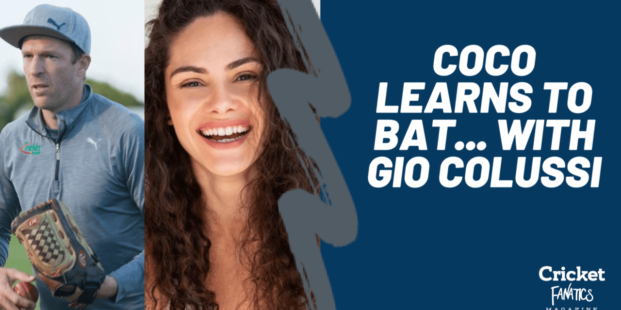 Coco learns to bat with… Gio Colussi