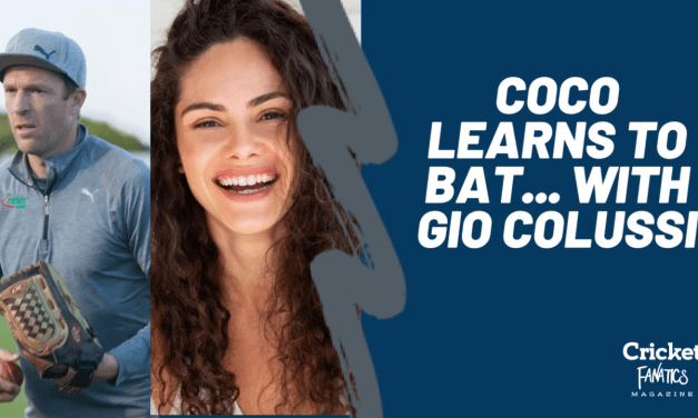 Coco learns to bat with… Gio Colussi