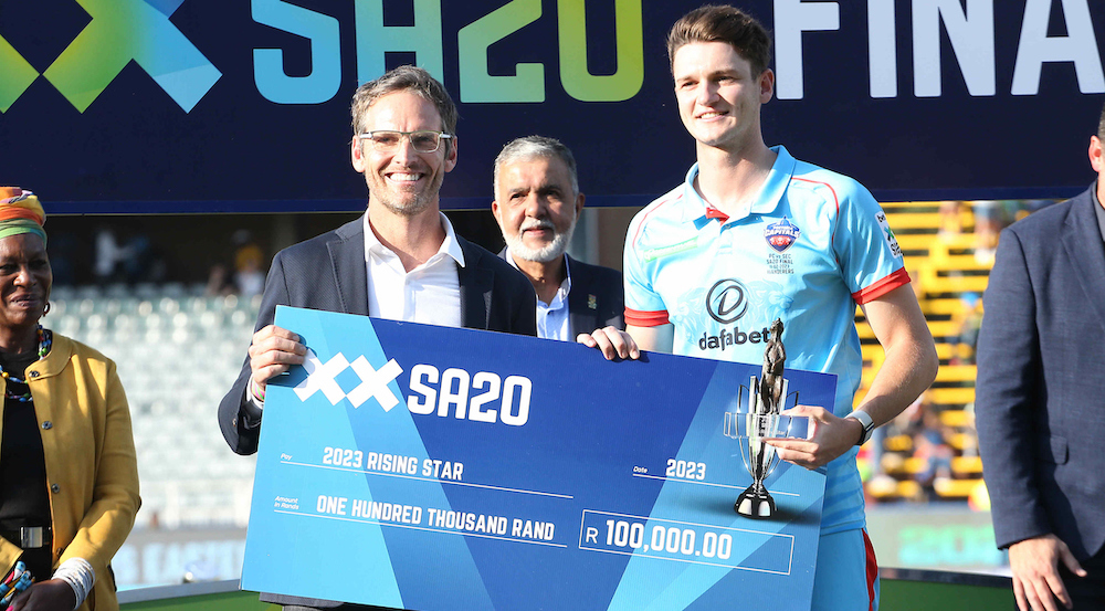 Eathan Bosch helluva proud to be named Betway SA20 Rising Star