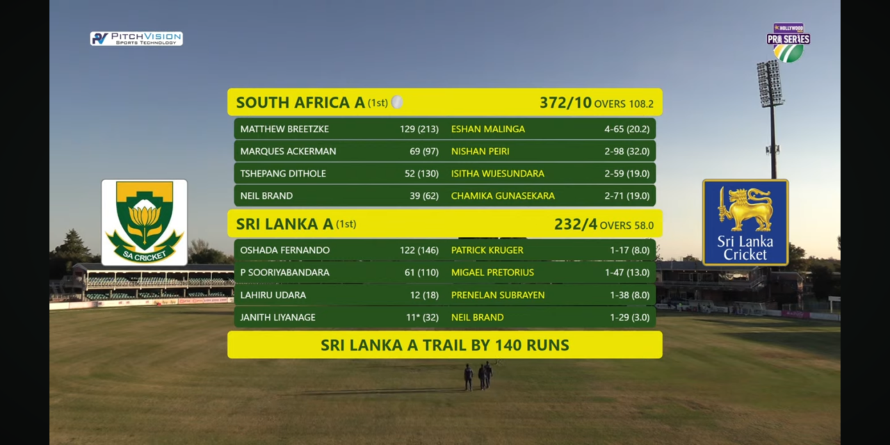 Sri Lanka A fight with bat | Day 2 | 1st Test