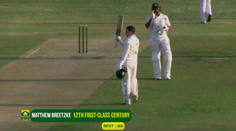 Matthew Breetzke scores 112*