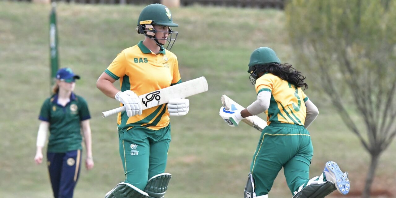 REYNEKE AND COWLING LEAD SA U19 WOMEN TO 2-0 SERIES LEAD AGAINST IRELAND