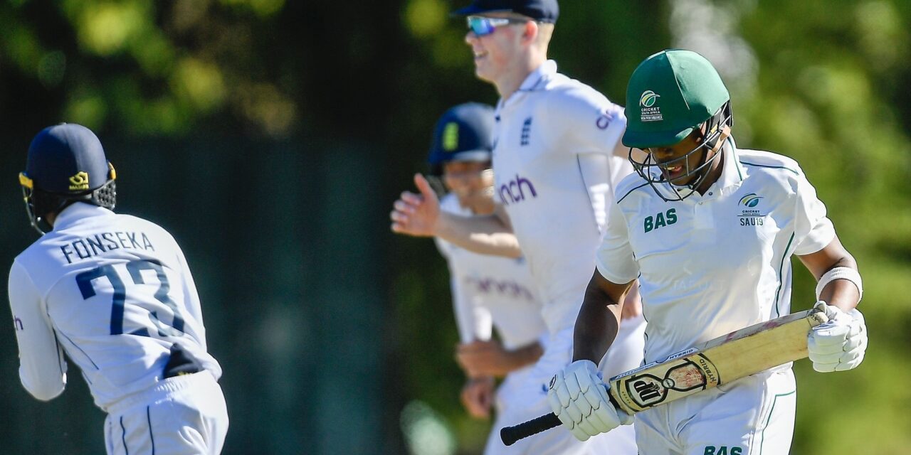 England U19 hold advantage against SA U19 in 2nd Test